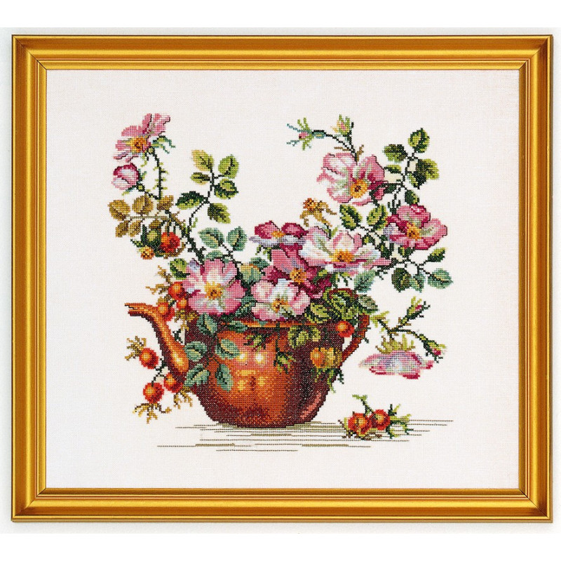 Kobberkande med rose