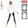 B1239 Bluse med wienerlæg i ryggen