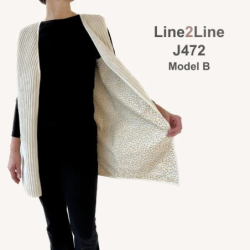 J472 Vendbar bolero eller vest med kantbånd