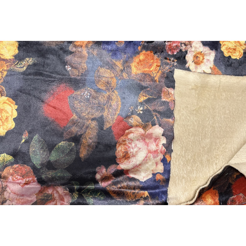 Fleece med blomsterprint