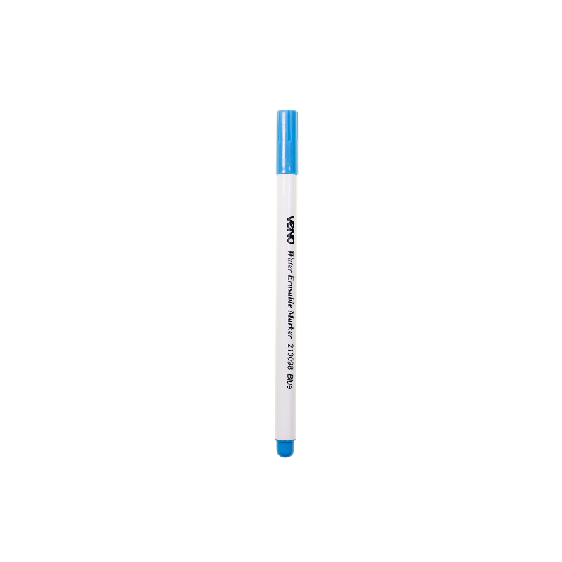 Textilpen vandopløselig 1mm blå
