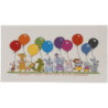 Dyr med balloner 22x42cm R5301