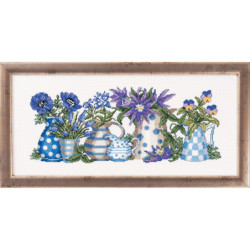 Blå blomster      38x17 R5355