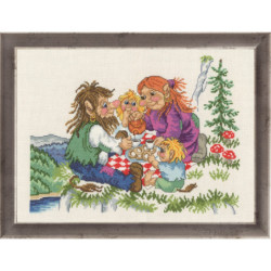 Troldefamilie  37x29 cm R5399