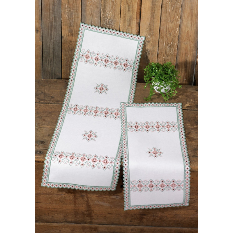 Hardanger rosa/grø