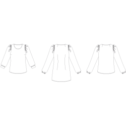 B1245 Bluse med store pufærmer