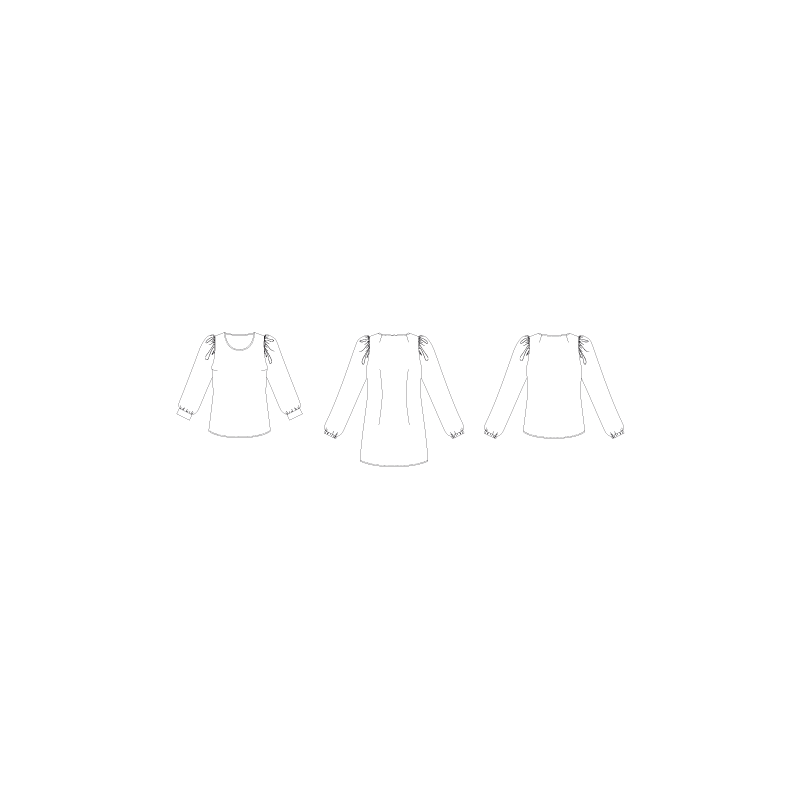 B1245 Bluse med store pufærmer