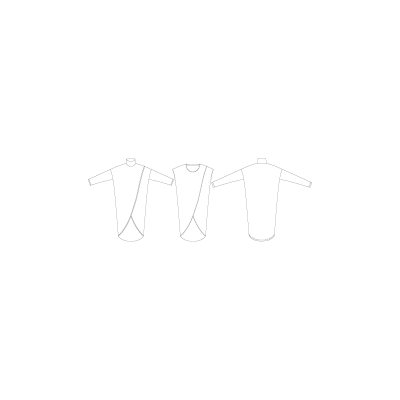 Model B1232 Bluse med dobbelt forstykke