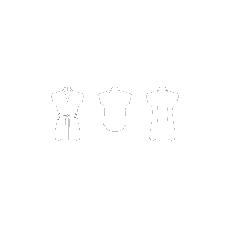 Model B1252 Flagermus bluse med ståkrave