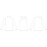 Model B1258 Bluse med 3 forskellige kraver