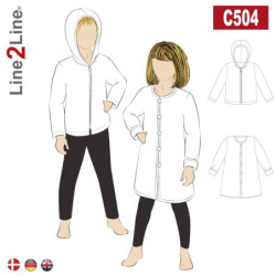 Model C 504 Jakke med / uden hætte.Baby/Barn
