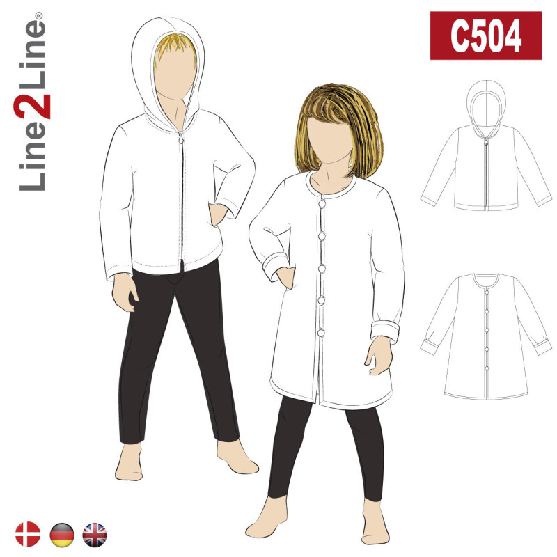 Model C 504 Jakke med / uden hætte.Baby/Barn