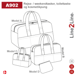 Model A902 Rejse/Weekentaske, toilettaske, kosmetikpung