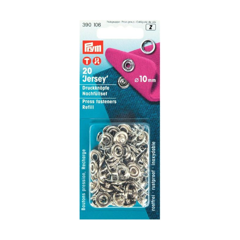 Jersey trykknap refill, 390 106
