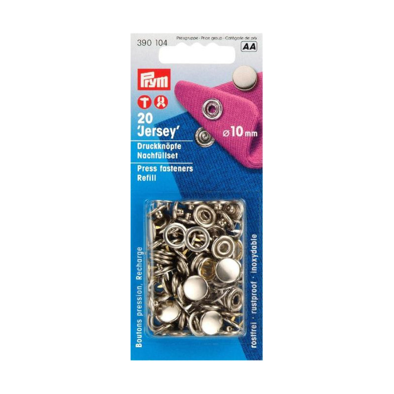 Jersey trykknap refill, 390 104