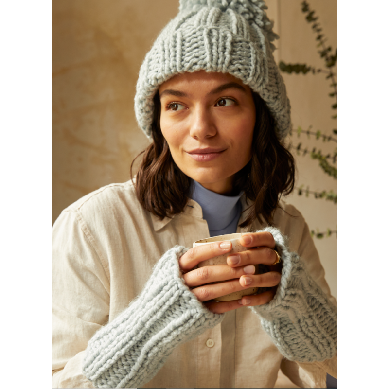 Rhythm Rib Hat and Mitts Strikkekit